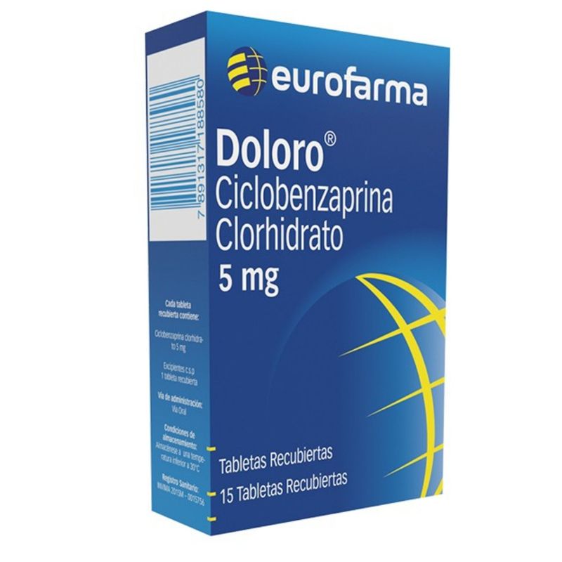 Doloro Ciclobenzaprina 5 mg 30 Tabletas