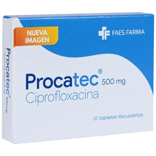 Ciprofloxacina Procatec 500 Mg Caja X 10 Unidades Bcn Medical