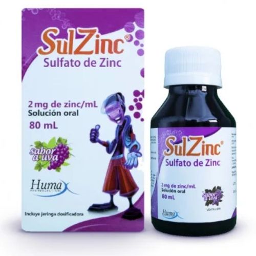 Sulzinc Solución Oral 2 Frasco X 80 Ml Oral Sulfato Humax