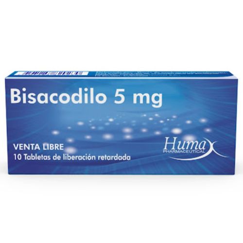 Bisacodilo 5 Mg Caja X 10 Tabletas Humax