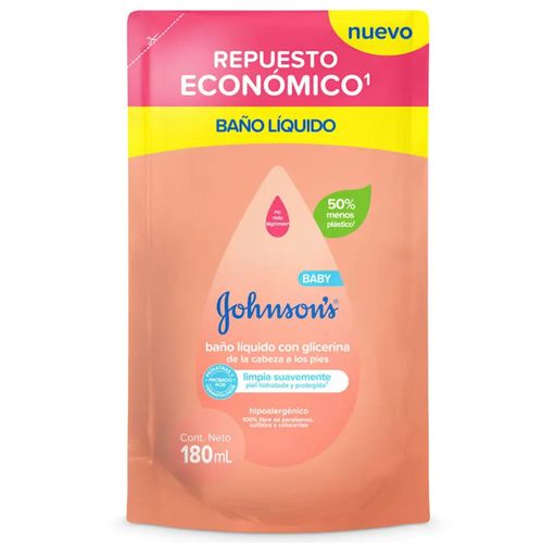 Baño Líquido Johnson's Baby Glicerina Sobre x 180 ml