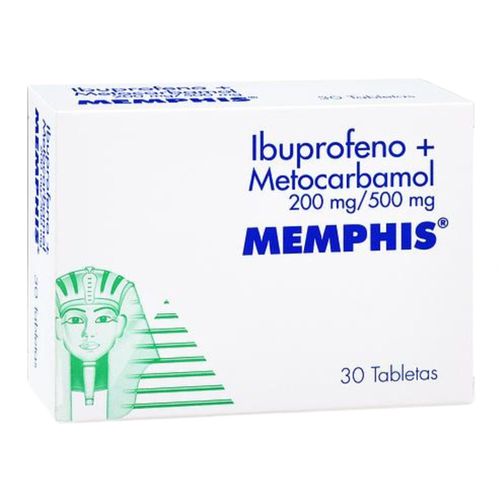 Ibuprofeno 200 Mg + Metocarbamol 500 Mg Caja X 30 Tabletas Memphis
