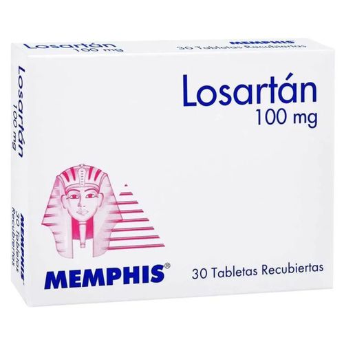 Losartan 100 Mg Caja X 30 Tabletas Memphis