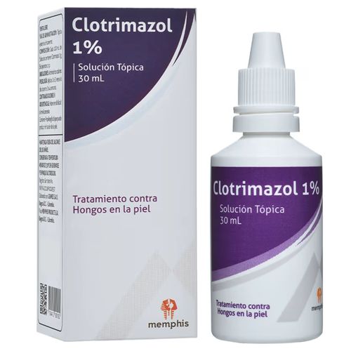 Clotrimazol 1% Frasco X 30 Ml Solución Tópica Memphis