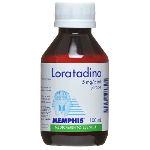 Loratadina Jarabe 5 Mg/5 Ml Frasco X 100 Ml Memphis