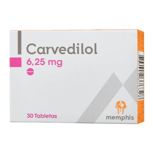 Carvedilol 6,25 Mg Caja X 30 Tabletas Memphis