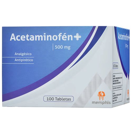 Acetaminofén 500 Mg Caja X 100 Tabletas Memphis