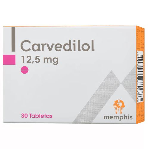 Carvedilol 12,5 Mg Caja X 30 Tabletas Memphis