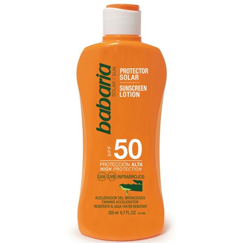 Protector Solar Babaria Aloe Spf 50 Frasco X 200Ml