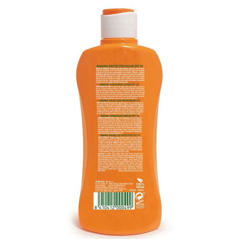 Protector Solar Babaria Aloe SPF50 200 Ml