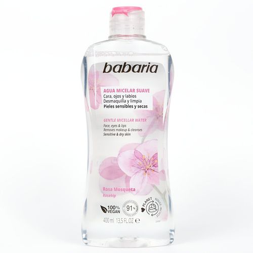 Agua Micelar Babaria Suave Rosa Mosqueta Frasco X 400 Ml
