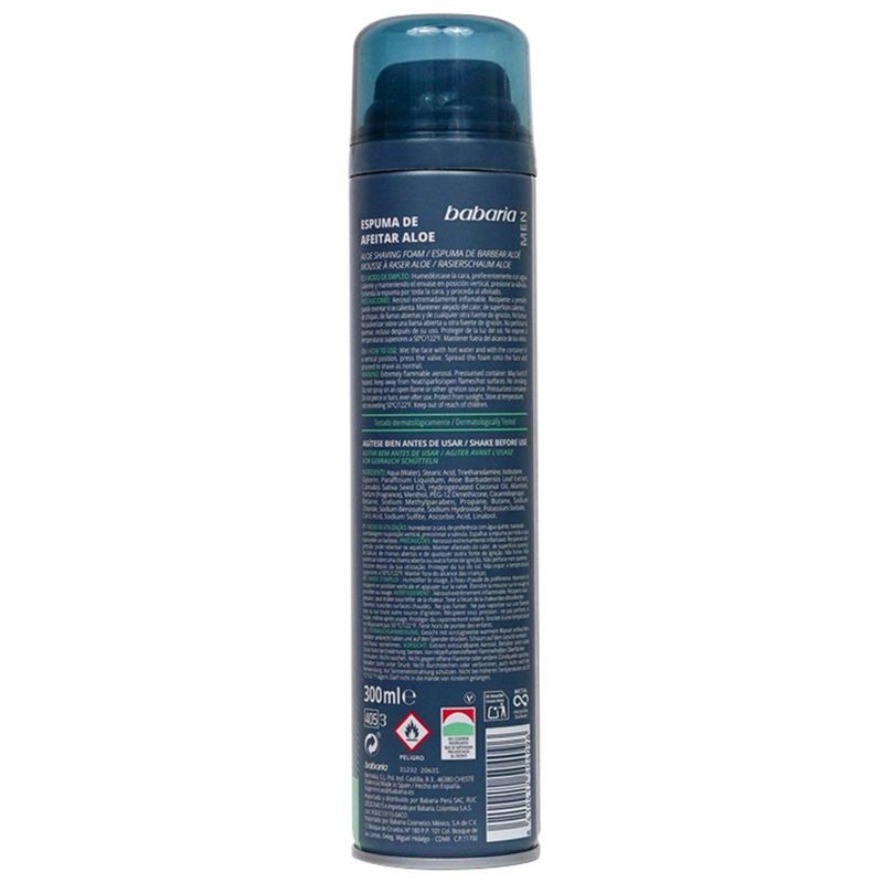Espuma De Afeitar Babaria Aloe Frasco X 300 Ml