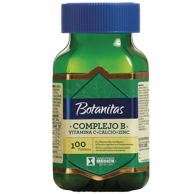 Complejo B Nicotinamida 100 Tabletas Oral
