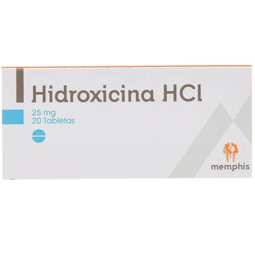 Hidroxicina 25 Mg Caja X 20 Tabletas Memphis