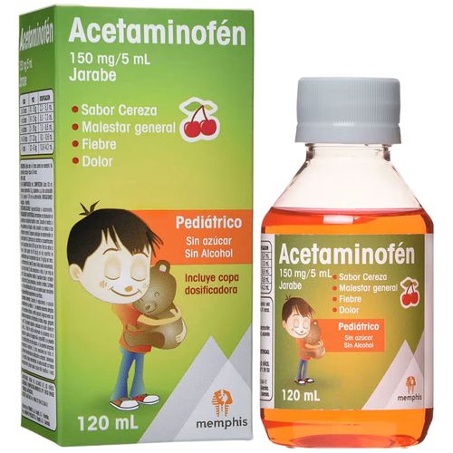 Acetaminofén Jarabe 150 Mg/5 Ml Frasco X 120 Ml Memphis