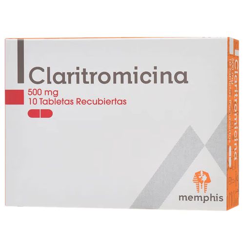 Claritromicina 500 Mg Caja X 10 Tabletas Memphis