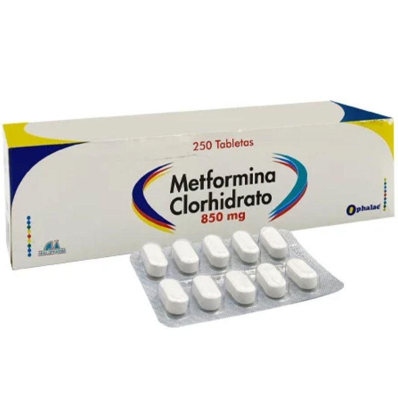 Metformina 850 mg Anglo 250 Tabletas Oral