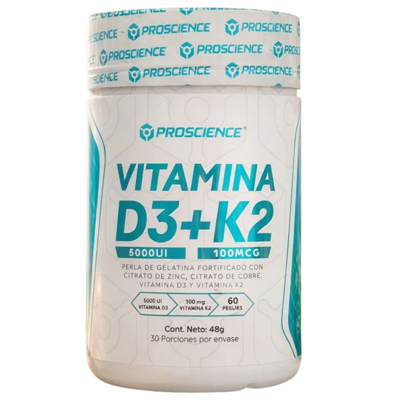 Vitamina D3 K2 ProScience 60 Perlas Salud