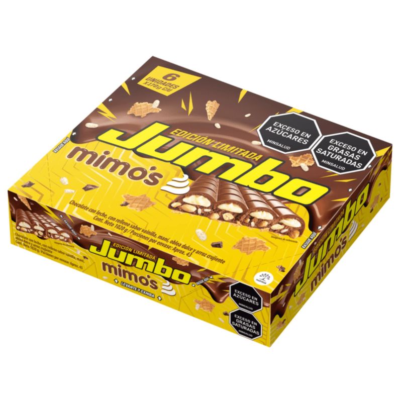 Chocolatina Jumbo Mimos - Caja x 6 Und 170g