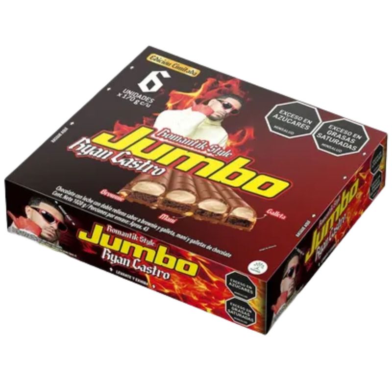 Chocolatina Jumbo Ryancastro 6 Und 170 g