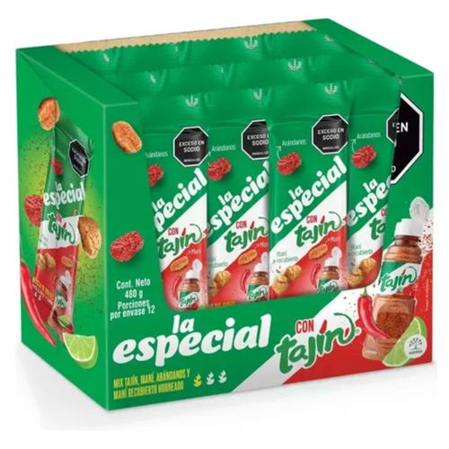 Maní La Especial Tajín - Caja x 12 Und 40g