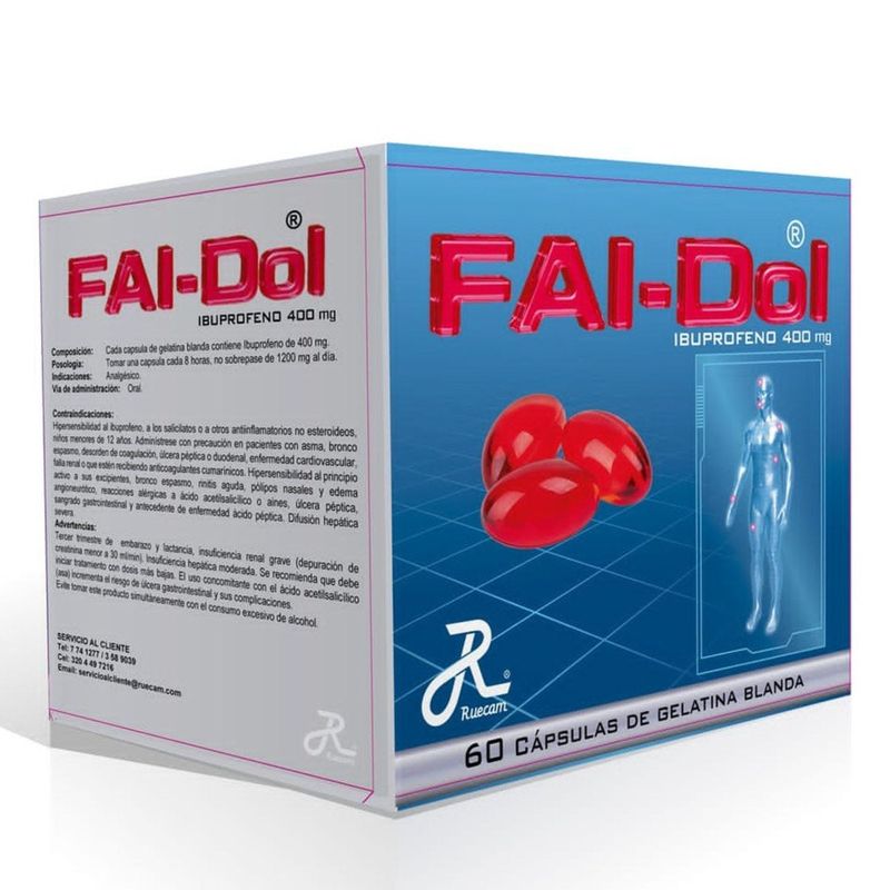 Fai Dol Ultra Cápsulas 60 Analgésico Oral