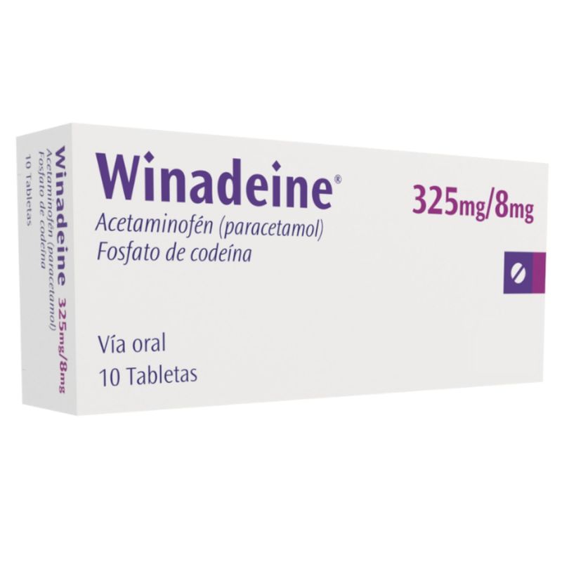 Winadeine Acetaminofén Codeína 10 Tab