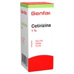 Cetirizina 1% Genfar - Frasco x Gotas 15ml