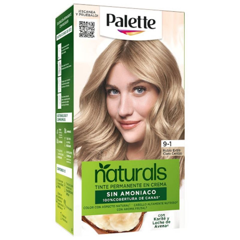 Tinte Palette Naturals 9-1 Rubio Cenizo