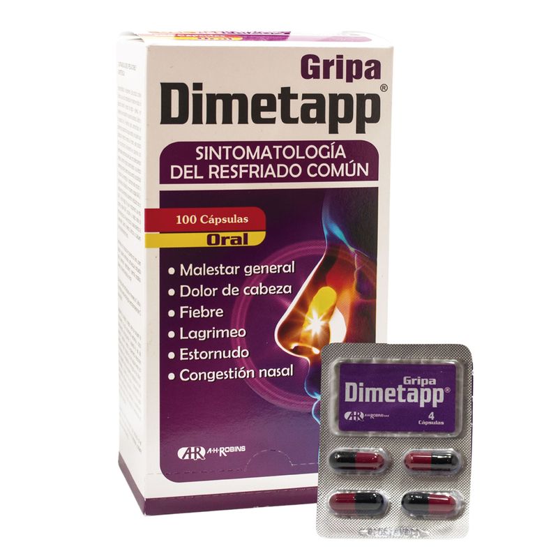 Dimetapp Gripa Cápsulas 100 Tratamiento