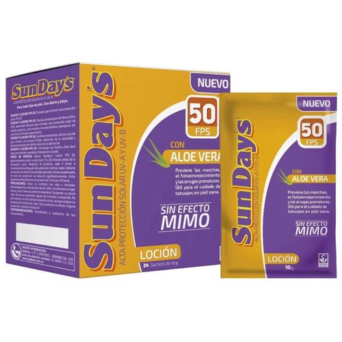 Protector Solar Sundays FPS 50 - Caja x 24 sachet