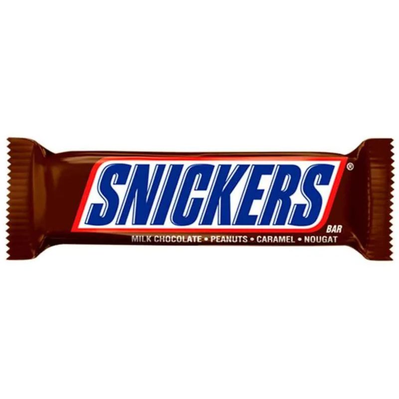 Chocolatina Snickers con Maní - Barra 52g