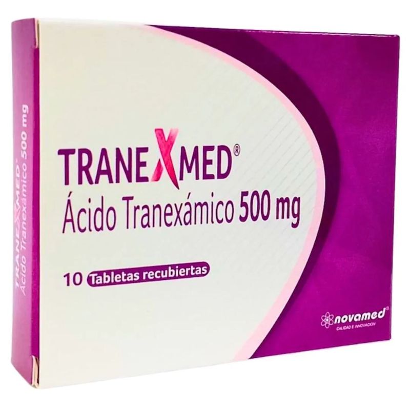 Tranexmed 500 mg Novamed 10 Tabletas Rx