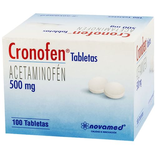Acetaminofén Cronofen 500 Mg Caja X 100 Tabletas
