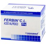 Ferbin CL ácido valproico caja 50 cápsulas