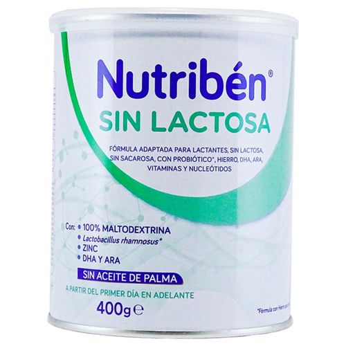 Nutriben Sin Lactosa Tarro X 400 Gr Novamed
