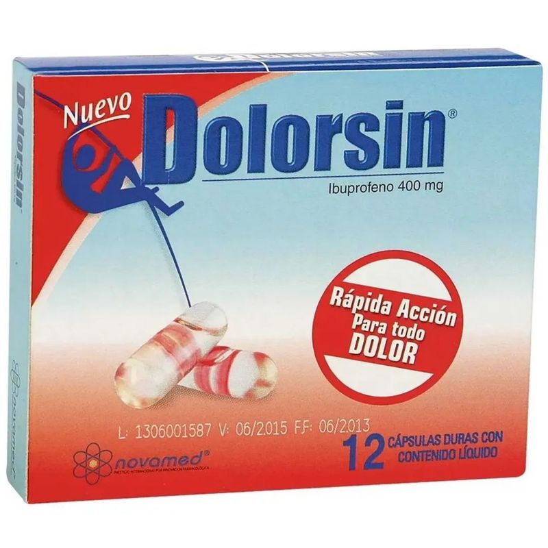 Dolorsin ibuprofeno 400 mg 12 cápsulas