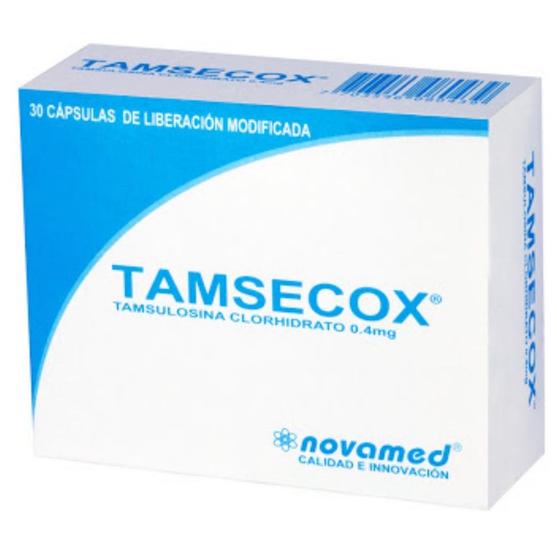 Tamsecox Tamsulosina Caja X 30 Cápsulas Novamed