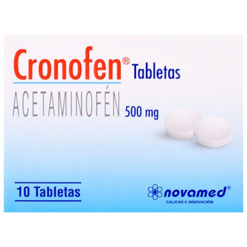 Acetaminofén Cronofen 500 Mg Caja X 10 Tabletas Novamed