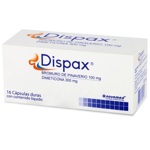 Dispax Simeticona 300 Mg Bromuro De Pinaverio 100 Mg Caja X 16 Cápsulas Novamed