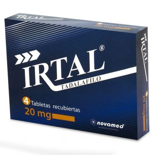 Tadalafilo Irtal 20 Mg Caja X 4 Tabletas Novamed