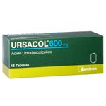 Ursacol 600mg Acido Ursodeoxicolico 15 Tabletas