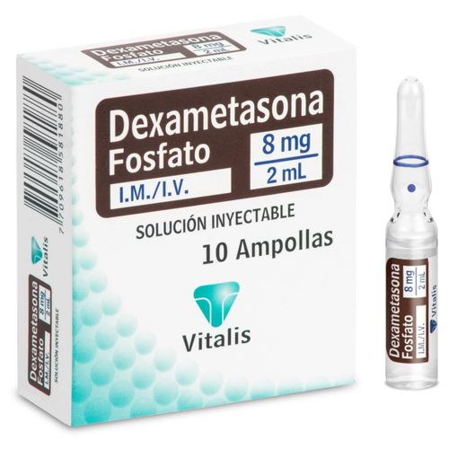 Dexametasona Fosfato 8 Mg/2 Ml Caja X 10 Ampolla Vitalis