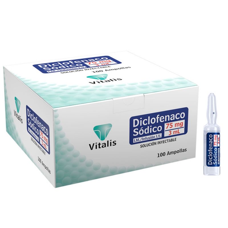 Diclofenaco 75 mg/3 ml 100 ampollas Vitalis