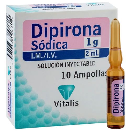 Dipirona 1 Gr/2 Ml Caja X 10 Ampollas Vitalis