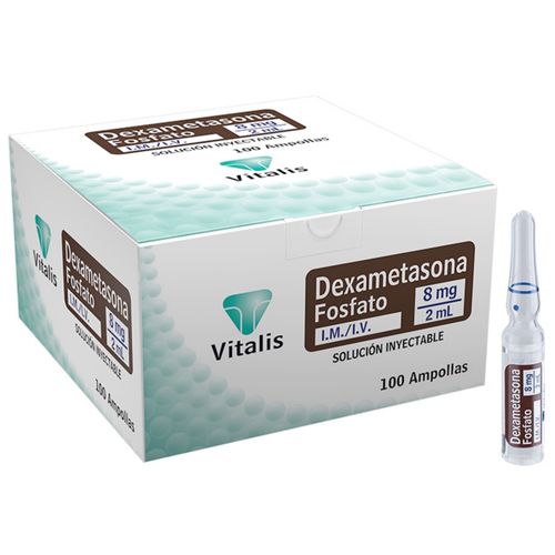 Dexametasona 8 Mg Caja X 100 Ampollas Vitalis