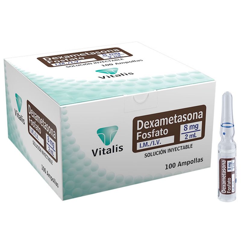 Dexametasona 8 Mg Caja X 100 Ampollas Vitalis