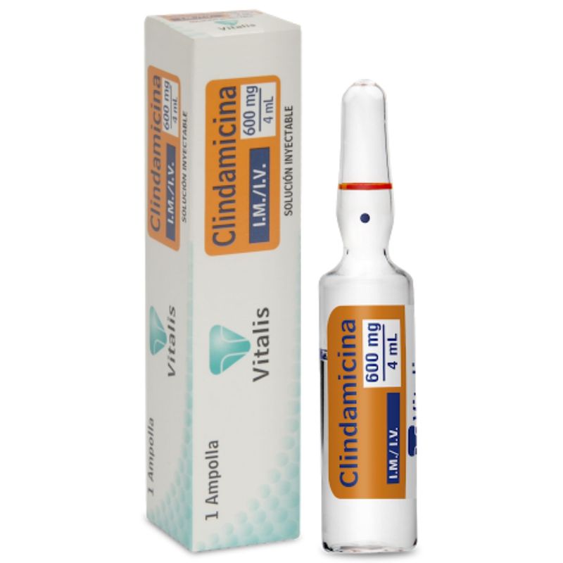 Clindamicina 600 mg solución 1 ampolla