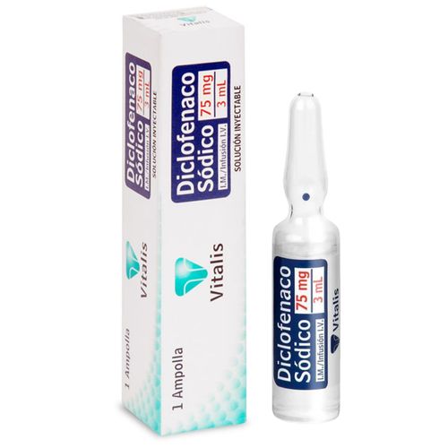 Diclofenaco 75 Mg/3 Ml Caja X 1 Solución Inyectable Vitalis
