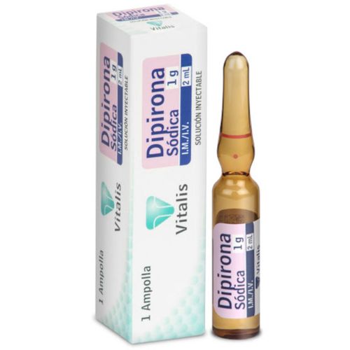 Dipirona Inyectable 1Mg/2Ml Caja X 1 Ampollas Vitalis